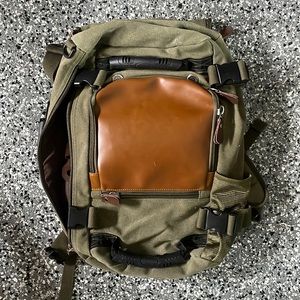 Canvas army green backpack
